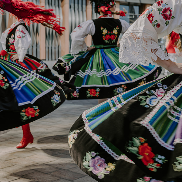 Golden Steps, Swirling Threads - PolArt