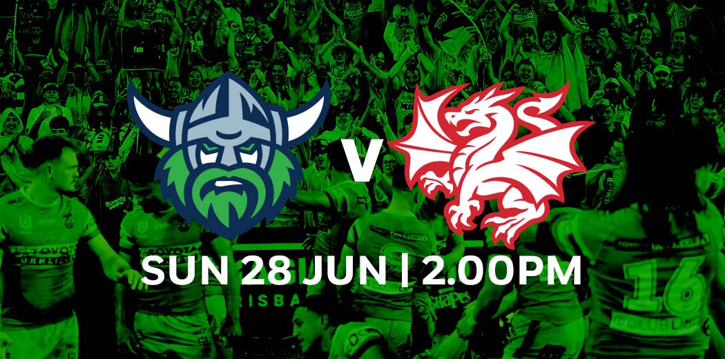 Canberra Raiders v St George. Illawara Dragons