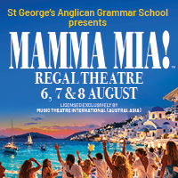 MAMMA MIA! live at Regal Theatre in Subiaco on August 06, 2026 - Concert poster