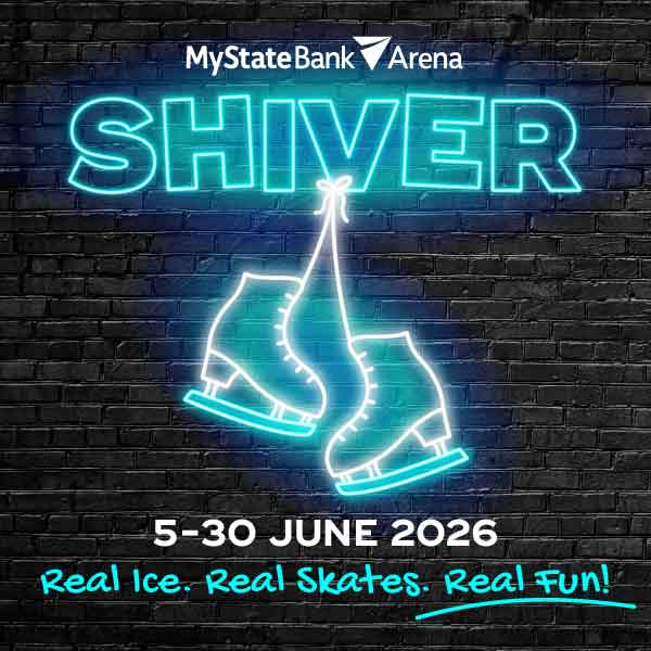 Shiver live at MyState Bank Arena in Glenorchy on June 05, 2026 - Concert poster
