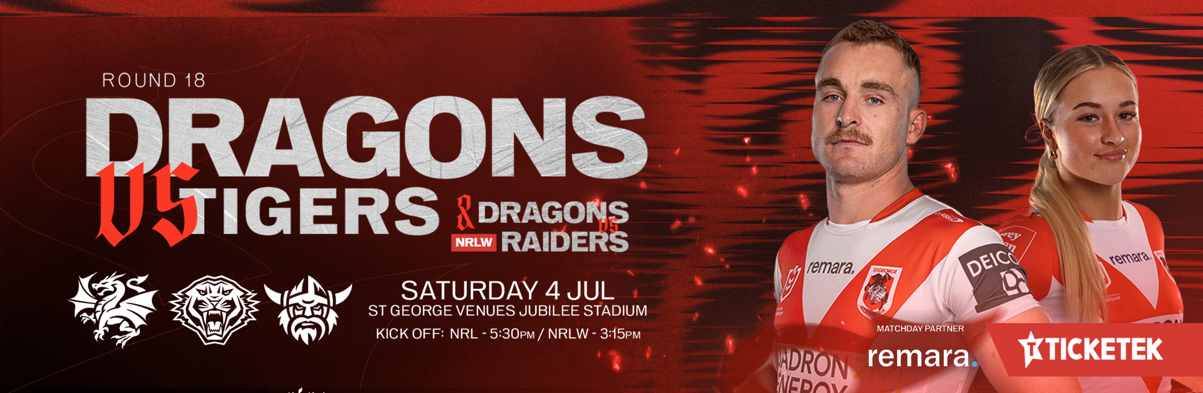 NRL Round 18: Dragons v Tigers