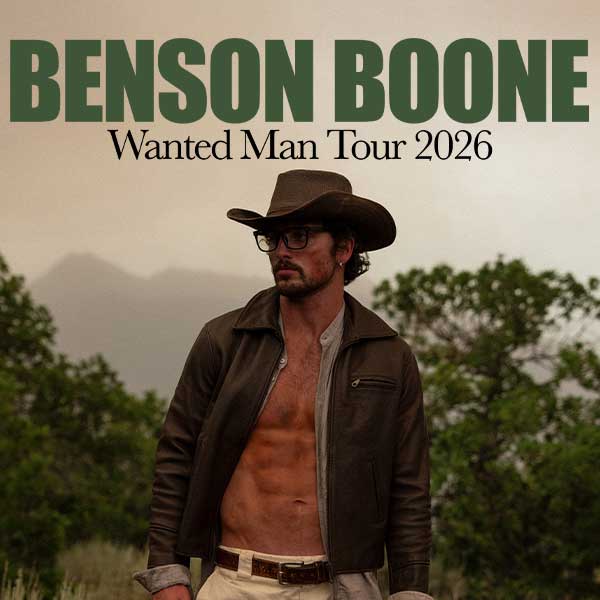 Benson Boone - Wanted Man Tour live at Arts Centre Melbourne, Sidney Myer Music Bowl - Concert poster