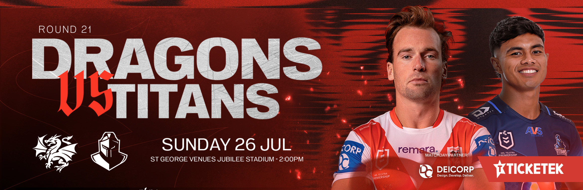 NRL Round 21: Dragons v Titans
