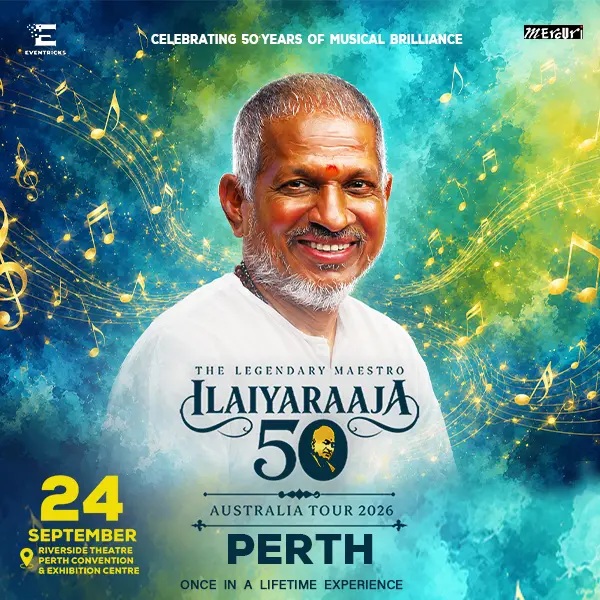 50 Years of Ilaiyaraaja - Live In Concert live at Riverside Theatre - Concert poster