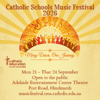 Catholic Schools Music Festival 2026 live at Adelaide Entertainment Centre Arena - Concert poster