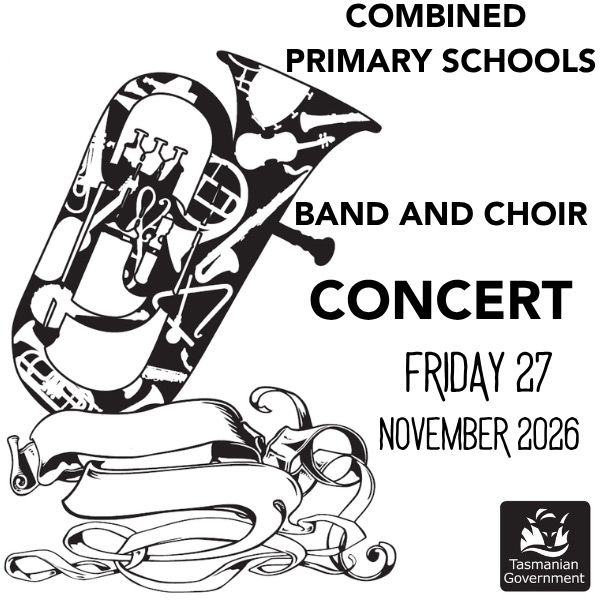 Combined Primary Schools Band & Choir Concert live at MyState Bank Arena - Concert poster